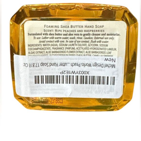 Michel Design Works Foaming Shea Butter Hand Soap Peach Raspberry 17.8oz (2) - Picture 2 of 3
